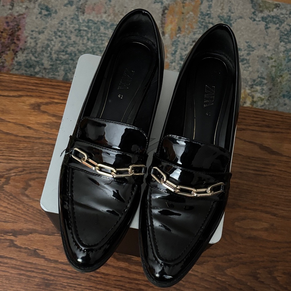 Zara Women's Glossy Black Heels